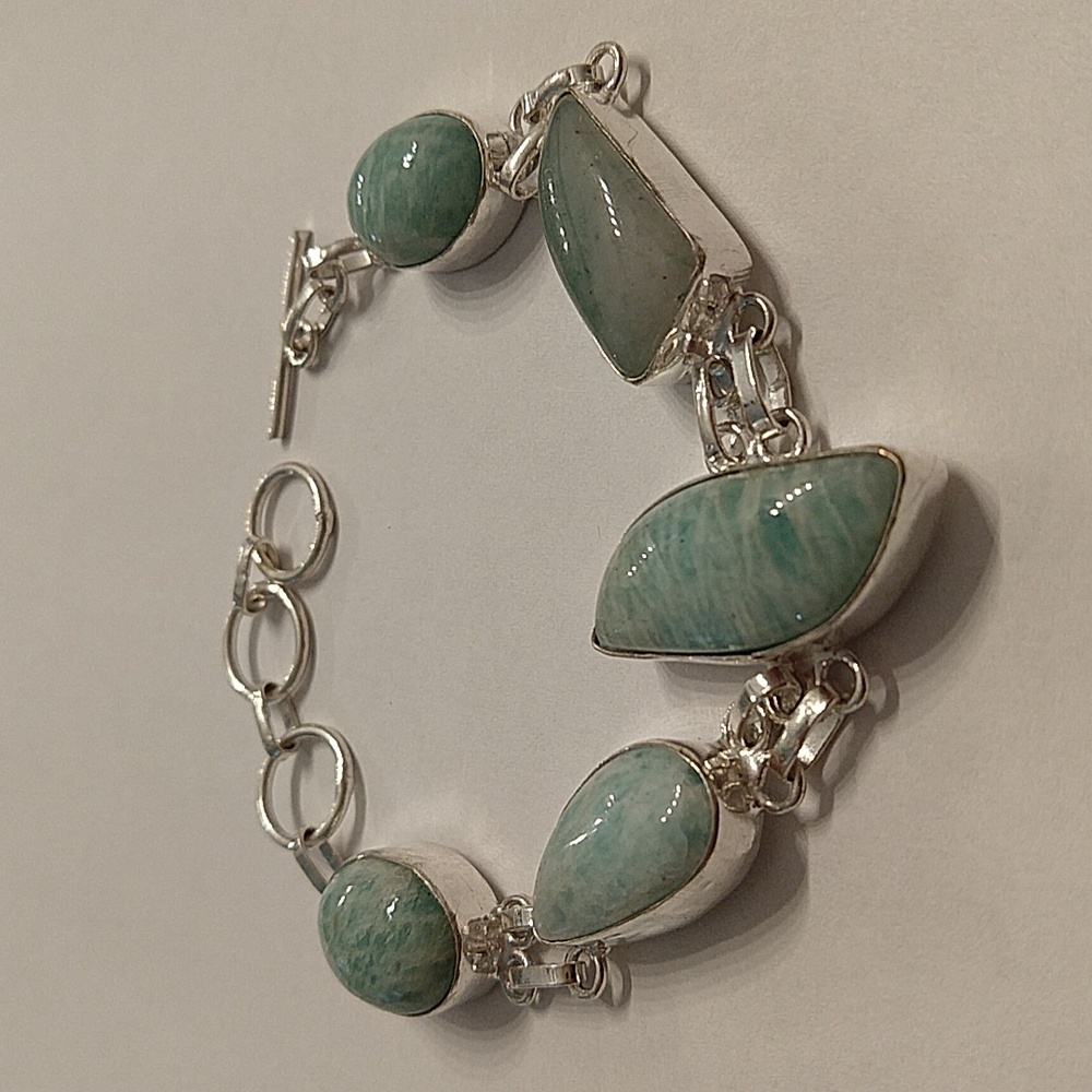 Amazonite Bracelet 925 stamped